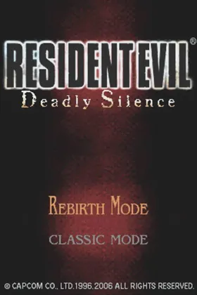 Resident Evil - Deadly Silence (USA) screen shot title